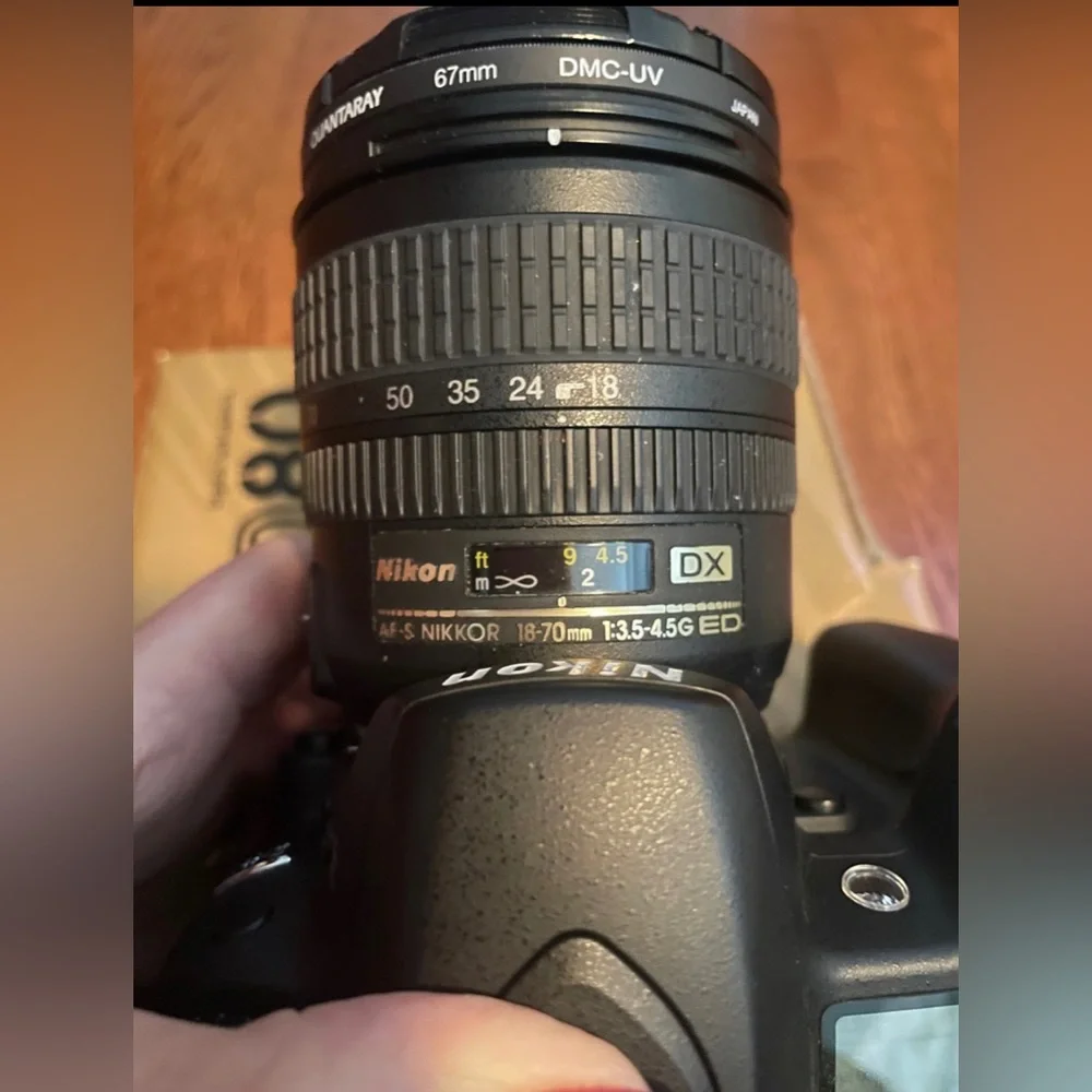Nikon D80 digital SLR camera package.